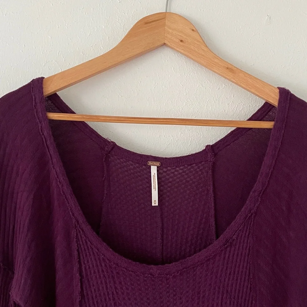 Free People Ventura Thermal Top Scoop Longline High Low Tunic